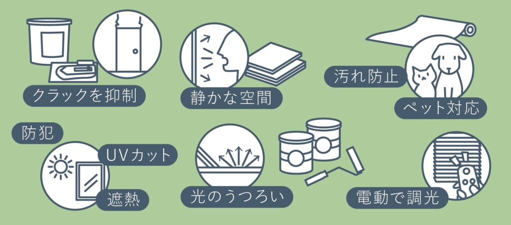 多彩なインテリア材で、
新しい発見をうながす

